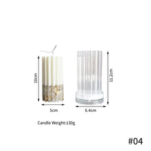 Load image into Gallery viewer, 1PC DIY Long Pole Stripe Candle Mold Soap Making Large Cylinder Rib Church Party Handmade Craft Candle Making For Church Home