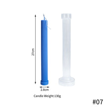 Load image into Gallery viewer, 1PC DIY Long Pole Stripe Candle Mold Soap Making Large Cylinder Rib Church Party Handmade Craft Candle Making For Church Home