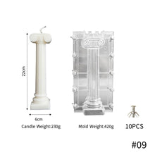 Load image into Gallery viewer, 1PC DIY Long Pole Stripe Candle Mold Soap Making Large Cylinder Rib Church Party Handmade Craft Candle Making For Church Home