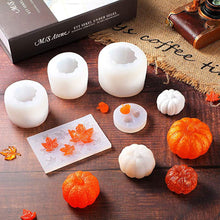 Load image into Gallery viewer, 3D Pumpkin Silicone Mold DIY Halloween Candle Wax Mould Handmade Resin Soap Mousse Chocolate Cake Molds Home Decoration