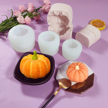 Load image into Gallery viewer, 3D Pumpkin Silicone Mold DIY Halloween Candle Wax Mould Handmade Resin Soap Mousse Chocolate Cake Molds Home Decoration