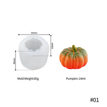 Load image into Gallery viewer, 3D Pumpkin Silicone Mold DIY Halloween Candle Wax Mould Handmade Resin Soap Mousse Chocolate Cake Molds Home Decoration