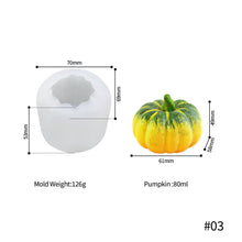 Load image into Gallery viewer, 3D Pumpkin Silicone Mold DIY Halloween Candle Wax Mould Handmade Resin Soap Mousse Chocolate Cake Molds Home Decoration