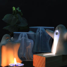 Load image into Gallery viewer, 3D Ghost Silicone Candle Mold Resin Drop Glue Chocolate Soap Scented Candle Making Mould Halloween Ornament Party Decor
