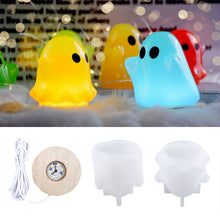 Load image into Gallery viewer, DIY Cute Ghost Night Light Silicone Molds Epoxy Resin Mould Bedside Lamp Halloween Party Decoration