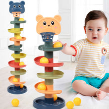 Load image into Gallery viewer, Baby Kids Fun Track Turn For Babies 0-3 Years Old Track Rolling Ball Mental Sliding Ball Tower Early Education Assembling Toys Montessori Games Toys