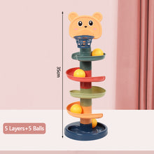 Load image into Gallery viewer, Baby Kids Fun Track Turn For Babies 0-3 Years Old Track Rolling Ball Mental Sliding Ball Tower Early Education Assembling Toys Montessori Games Toys