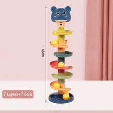 Load image into Gallery viewer, Baby Kids Fun Track Turn For Babies 0-3 Years Old Track Rolling Ball Mental Sliding Ball Tower Early Education Assembling Toys Montessori Games Toys