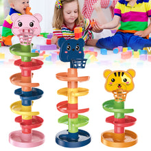 Load image into Gallery viewer, Baby Kids Fun Track Turn For Babies 0-3 Years Old Track Rolling Ball Mental Sliding Ball Tower Early Education Assembling Toys Montessori Games Toys