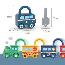 Load image into Gallery viewer, Kids Learning Lock with Key Educational Preschool Numbers Matching Counting Montessori Car Games Toys Teaching Aids Toys