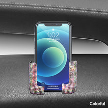 Load image into Gallery viewer, Car Self-adhesive Cell Phone Holder Multifunction GPS Display Bracket Car Luxury Crystal Styling Interior AccessoriesAdjustable Width
