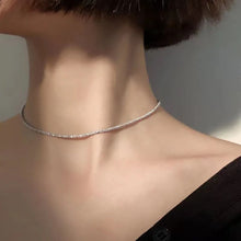 Load image into Gallery viewer, Fashion Popular Silver Colour Sparkling Clavicle Chain Choker Summer Necklace for Women Fine Jewelry Wedding Party