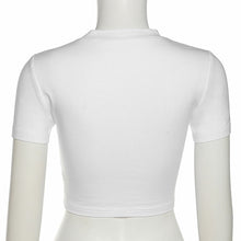 Load image into Gallery viewer, Summer Breathable Women Solid Color All-match Fashion Wild Rhinestone Short-sleeved Slim T-shirt