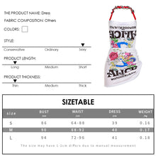 Load image into Gallery viewer, Summer New Sexy Chain Halterneck Off Shoulder Hollow Open Back Fashion Colorful Print Hip Dress