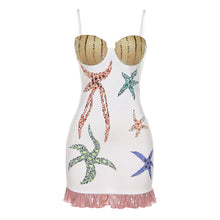 Load image into Gallery viewer, Summer New Sexy Chain Halterneck Off Shoulder Hollow Open Back Fashion Colorful Print Hip Dress