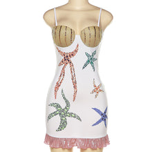 Load image into Gallery viewer, Summer New Sexy Chain Halterneck Off Shoulder Hollow Open Back Fashion Colorful Print Hip Dress