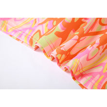 Load image into Gallery viewer, Sexy Babes Artistic Line Print Summer Suspenders Halter Lowcut Short Strapless Back Slim Hip Dress