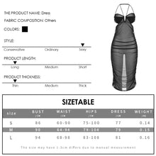Load image into Gallery viewer, New Sexy Hot Girl Tube Halterneck Open Back Mesh Perspective Pleated Slim Fit Hip Dress