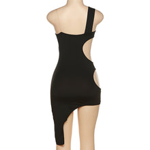 Load image into Gallery viewer, Sexy Cutout Irregular Hollow Solid Color Summer Slim Fit Hip Sheath Dress For Nightclub Party Dating