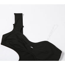 Load image into Gallery viewer, Sexy Cutout Irregular Hollow Solid Color Summer Slim Fit Hip Sheath Dress For Nightclub Party Dating