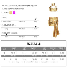 Load image into Gallery viewer, Nightclub Party Fashion Sexy Navel Halterneck Top + Lace-up Wrap Hip Skirt Slim Fit Open Back Suit