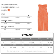 Load image into Gallery viewer, Hollow Mesh Sexy Tube Top Perspective Nightclub Party Lowcut Solid Color Long Slim Fit Wrap Hip Dress
