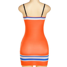 Load image into Gallery viewer, Sexy Tube Top Backless Off Shoulder Striped Print Contrast Color Sling Slim Fit Pack Hip Slip Dress