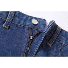 Load image into Gallery viewer, Chain Halter Neck Open Back Fringed Denim Tube Top + Shorts Two Piece Set Sexy Babes Slim Fit Denim Suit