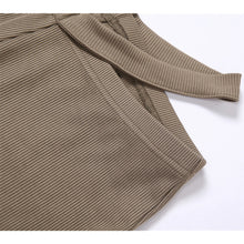 Load image into Gallery viewer, Fashion Solid Color Lowcut Irregular Camisole Tops + Flared Trousers Suit Women Waist Hollow Pants Set for Spring and Autumn