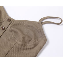 Load image into Gallery viewer, Fashion Solid Color Lowcut Irregular Camisole Tops + Flared Trousers Suit Women Waist Hollow Pants Set for Spring and Autumn