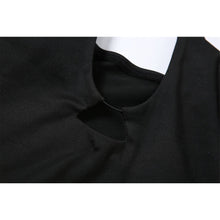 Load image into Gallery viewer, Sexy Lowcut Hollow Solid Color Open Back Halterneck Long Sleeve Summer Short Slim Fit Wrap Hip Dress