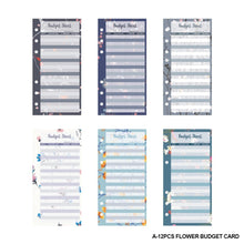 Load image into Gallery viewer, 12sheet Budget Card Paper for A6 Size Budget Binder Refill Notebook Money Expense Planner Filler Paper