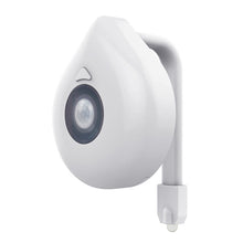 Load image into Gallery viewer, LED Toilet Seat Night Light Motion Sensor WC Light 8 Colors Changeable Lamp AAA Battery Powered Backlight for Toilet Bowl Child