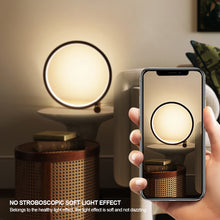 Load image into Gallery viewer, 25CM Circle LED Table Lamp Bedroom Circular Desk Lamps For Living Room Bedside Lamp Touch Round Night Light Decoration