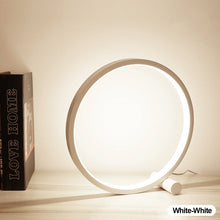 Load image into Gallery viewer, 25CM Circle LED Table Lamp Bedroom Circular Desk Lamps For Living Room Bedside Lamp Touch Round Night Light Decoration
