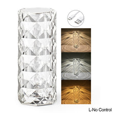 Load image into Gallery viewer, Acrylic Diamond Rose Table Lamp USB Chargeable Touch Sensor Night Light Home Decor LED Light with Control Bedroom Decoration Lamp Gift
