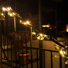 Load image into Gallery viewer, 2m/5m/10m Simulated Vine Light String Green Leaf String Lights Artificial Vine Fairy Lights Battery Powered Christmas Garland Light For Weeding Home Decor