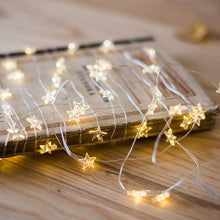 Load image into Gallery viewer, 1M/2M/5M Star Copper Light String Room Decoration LED Fairy Lights Christmas Xmas Decorative Garland LED String Light USB/Battery Powered Light