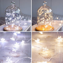 Load image into Gallery viewer, 1M/2M/5M Star Copper Light String Room Decoration LED Fairy Lights Christmas Xmas Decorative Garland LED String Light USB/Battery Powered Light