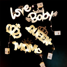 Load image into Gallery viewer, Cake Decoration Light Love MOM Baby Bithday Cake Light Valentine's Day Mother's Day Bouquet Decoration Mini Light Board