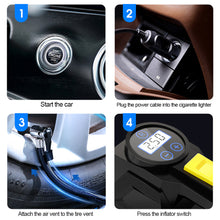 Load image into Gallery viewer, 150Psi Car Digital Tire Inflator Portable Car Air Compressor Pump For Motorcycles Bicycles DC 12V Car Air Pump With LED Light