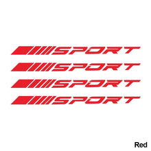 Load image into Gallery viewer, 4Pcs Car Hub Stickers Auto Parts Decals Sport Reflective Wheel Ring Decoration Accessories Motorsports Stickers