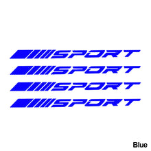 Load image into Gallery viewer, 4Pcs Car Hub Stickers Auto Parts Decals Sport Reflective Wheel Ring Decoration Accessories Motorsports Stickers