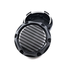 Load image into Gallery viewer, 4Pcs 60mm Car Wheel Center Hub Rim Caps Carbon Fiber Glue Resin Logo Sticker Hubcap Styling Accessories