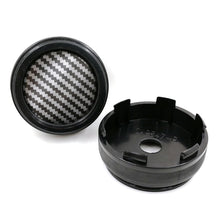 Load image into Gallery viewer, 4Pcs 60mm Car Wheel Center Hub Rim Caps Carbon Fiber Glue Resin Logo Sticker Hubcap Styling Accessories