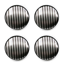 Load image into Gallery viewer, 4Pcs 60mm Car Wheel Center Hub Rim Caps Carbon Fiber Glue Resin Logo Sticker Hubcap Styling Accessories