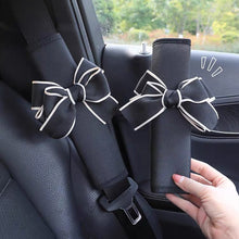 Load image into Gallery viewer, Car Styling Pink Princess Bow Tie Car Seat Belt Cover Shoulder Strap Soft Plush Protector Shoulder Pad Protector Car Decor