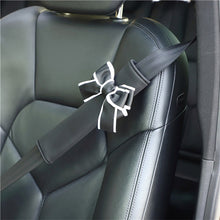 Load image into Gallery viewer, Car Styling Pink Princess Bow Tie Car Seat Belt Cover Shoulder Strap Soft Plush Protector Shoulder Pad Protector Car Decor