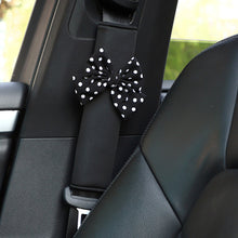 Load image into Gallery viewer, Car Styling Pink Princess Bow Tie Car Seat Belt Cover Shoulder Strap Soft Plush Protector Shoulder Pad Protector Car Decor