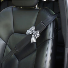 Load image into Gallery viewer, Car Styling Pink Princess Bow Tie Car Seat Belt Cover Shoulder Strap Soft Plush Protector Shoulder Pad Protector Car Decor